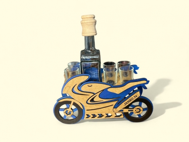 Sportmotorrad Geschenkflasche